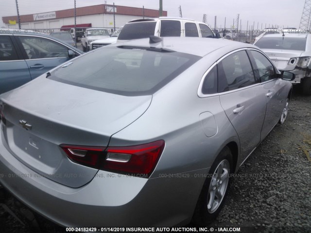 1G1ZB5ST3HF270394 - 2017 CHEVROLET MALIBU LS 灰色 照片 4