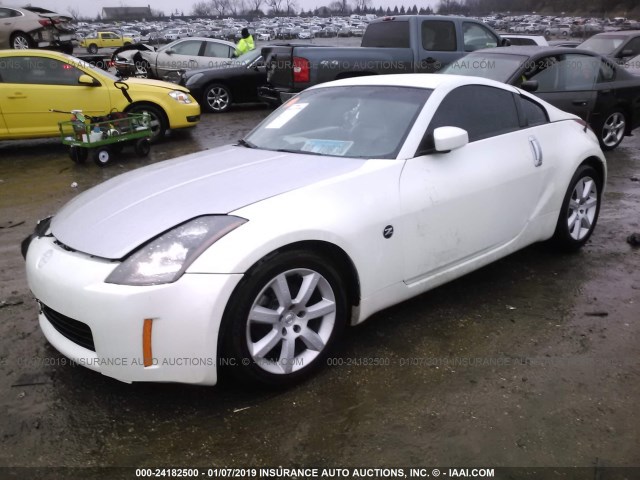 JN1AZ34D54T160231 - 2004 NISSAN 350Z COUPE WHITE photo 2