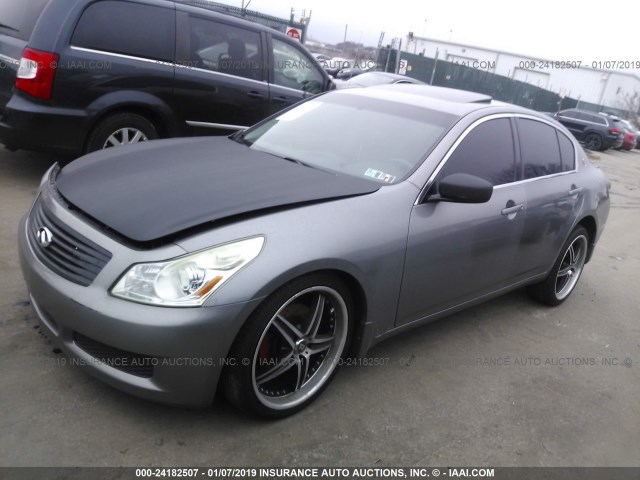 JNKCV61F99M354348 - 2009 INFINITI G37 GRAY photo 2