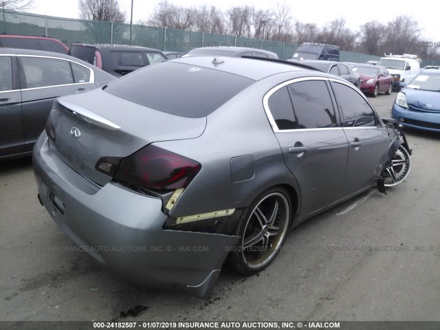 JNKCV61F99M354348 - 2009 INFINITI G37 GRAY photo 4