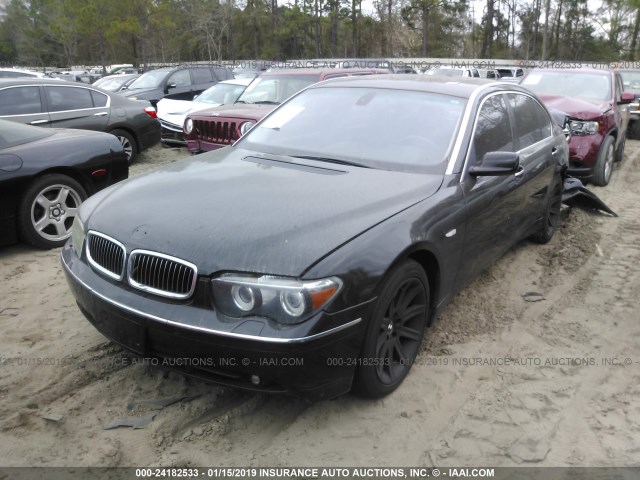 WBAGN63505DS56758 - 2005 BMW 745 LI BLACK photo 2