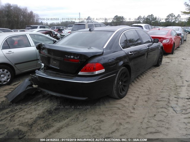 WBAGN63505DS56758 - 2005 BMW 745 LI BLACK photo 4