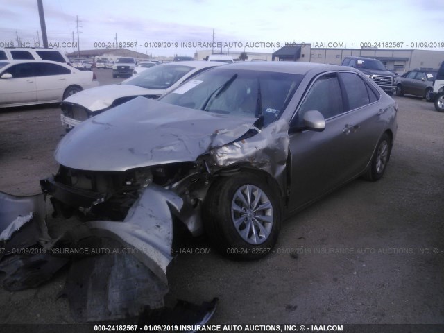 4T4BF1FKXGR520975 - 2016 TOYOTA CAMRY LE/XLE/SE/XSE TAN photo 2