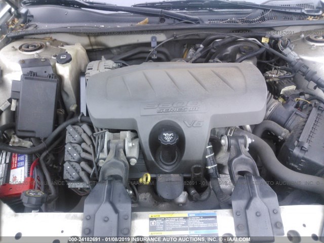 2G2WP552961230389 - 2006 PONTIAC GRAND PRIX ვერცხლისფერი ფოტო 10