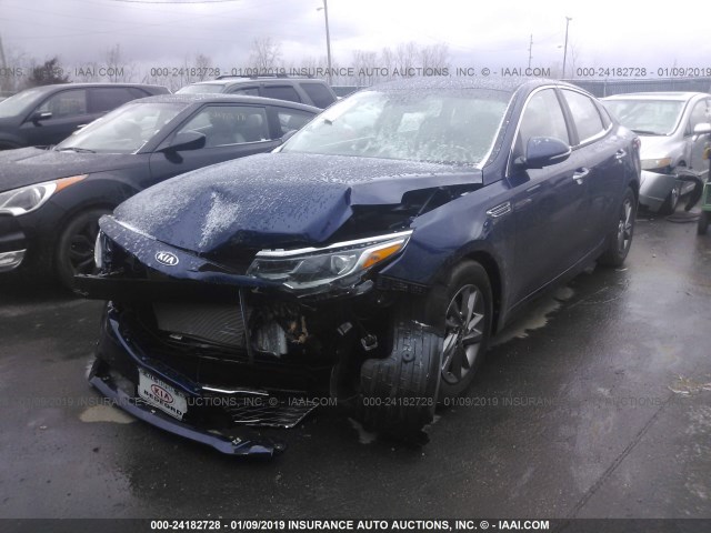 5XXGT4L35KG303750 - 2019 KIA OPTIMA LX/S Dark Blue photo 2