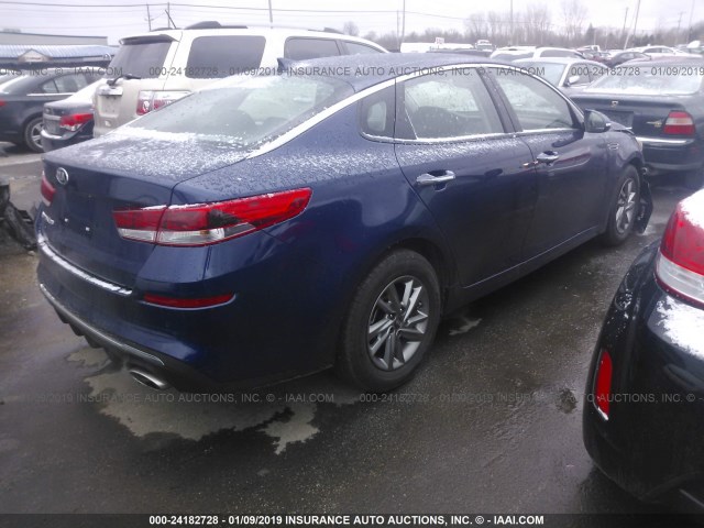 5XXGT4L35KG303750 - 2019 KIA OPTIMA LX/S Dark Blue photo 4