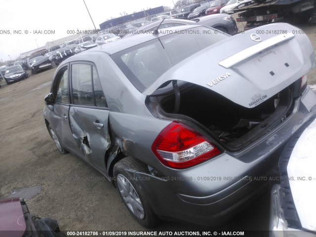 3N1BC1AP3BL372684 - 2011 NISSAN VERSA S/SL GRAY photo 3