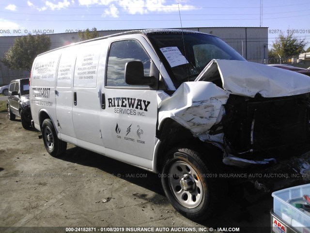 1GCSGAFX3C1191040 - 2012 CHEVROLET EXPRESS G1500  WHITE photo 1