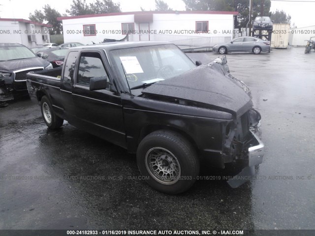 1GCCS19Z9N8147425 - 1992 CHEVROLET S TRUCK S10 BLACK photo 1