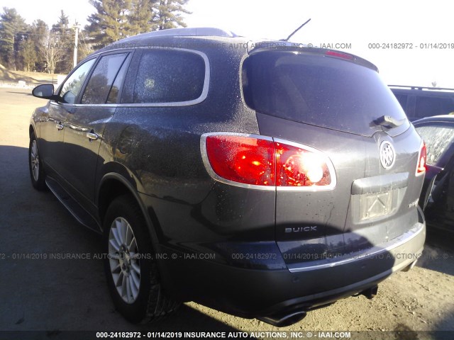 5GAEV23D29J152212 - 2009 BUICK ENCLAVE CXL BLACK photo 3