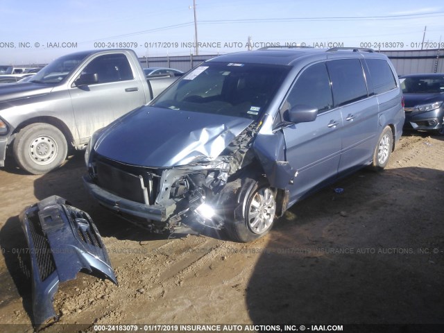 5FNRL3H71AB004224 - 2010 HONDA ODYSSEY EXL Light Blue photo 2