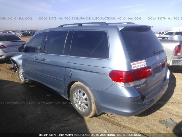 5FNRL3H71AB004224 - 2010 HONDA ODYSSEY EXL Light Blue photo 3