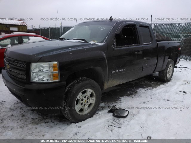 1GCEK29039Z283789 - 2009 CHEVROLET SILVERADO K1500 LT BLACK photo 2