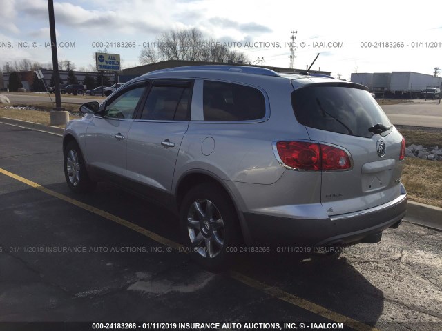 5GALRBED6AJ190121 - 2010 BUICK ENCLAVE CXL SILVER photo 3