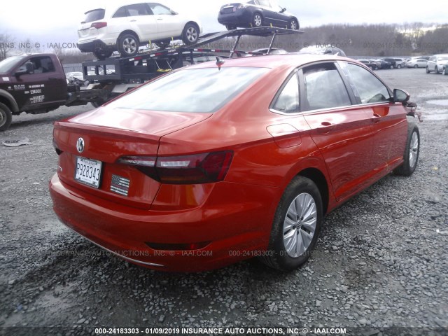 3VWC57BU7KM082698 - 2019 VOLKSWAGEN JETTA S/SE/R-LINE ORANGE photo 4