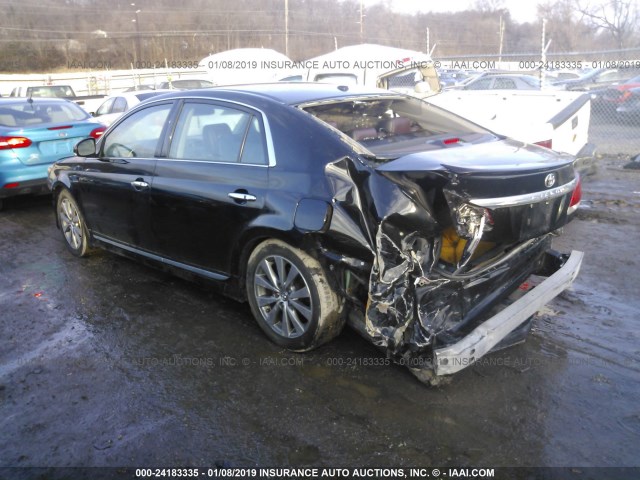 4T1BK3DB2BU396486 - 2011 TOYOTA AVALON LIMITED BLACK photo 3