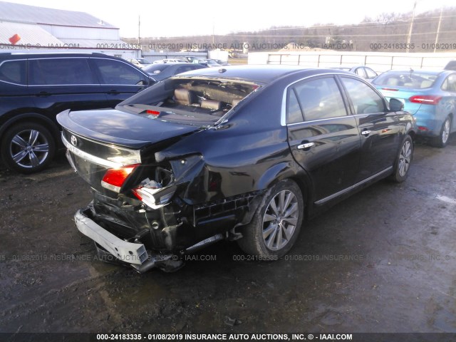 4T1BK3DB2BU396486 - 2011 TOYOTA AVALON LIMITED BLACK photo 4