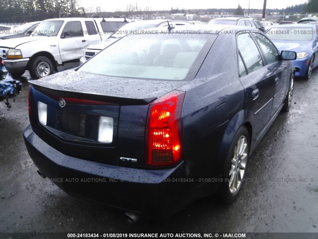 1G6DP577260207336 - 2006 CADILLAC CTS HI FEATURE V6 BLUE photo 4