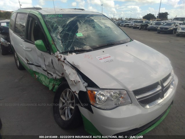 2C4RDGCG2GR340196 - 2016 DODGE GRAND CARAVAN SXT WHITE photo 1