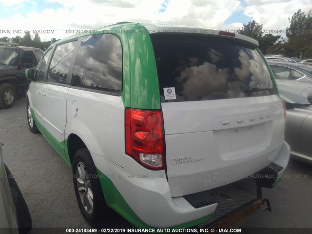 2C4RDGCG2GR340196 - 2016 DODGE GRAND CARAVAN SXT WHITE photo 3