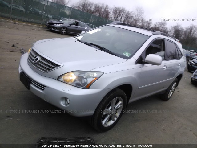 JTJHW31U682045266 - 2008 LEXUS RX 400H SILVER photo 2