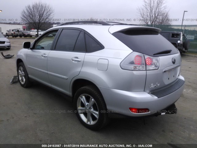 JTJHW31U682045266 - 2008 LEXUS RX 400H SILVER photo 3