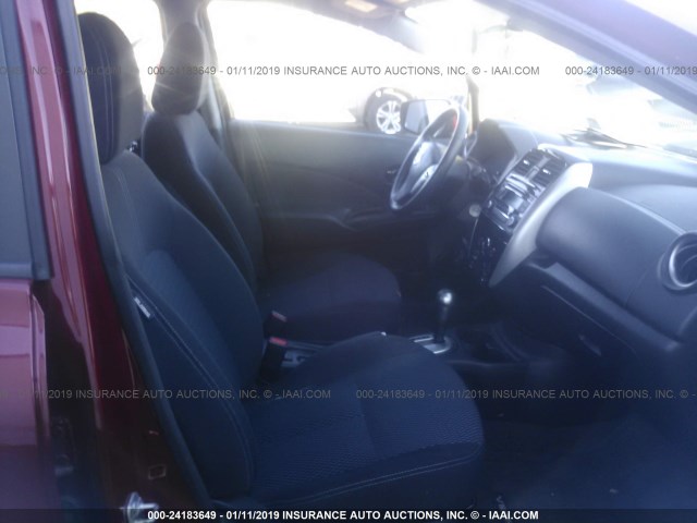 3N1CE2CP0FL426112 - 2015 NISSAN VERSA NOTE S/S PLUS/SV/SL/SR RED photo 5