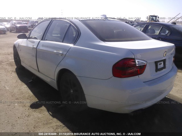 WBAVB17586NK34841 - 2006 BMW 325 I AUTOMATIC WHITE photo 3