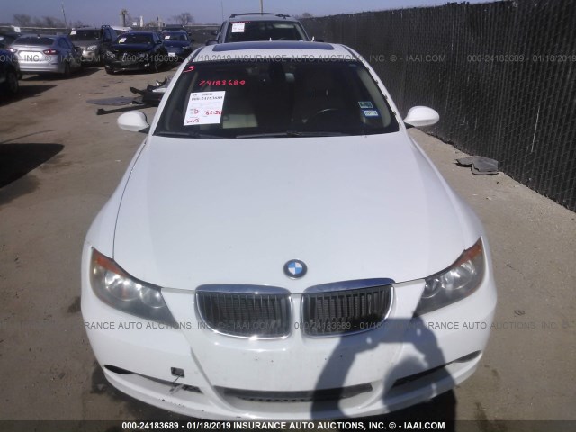 WBAVB17586NK34841 - 2006 BMW 325 I AUTOMATIC WHITE photo 6