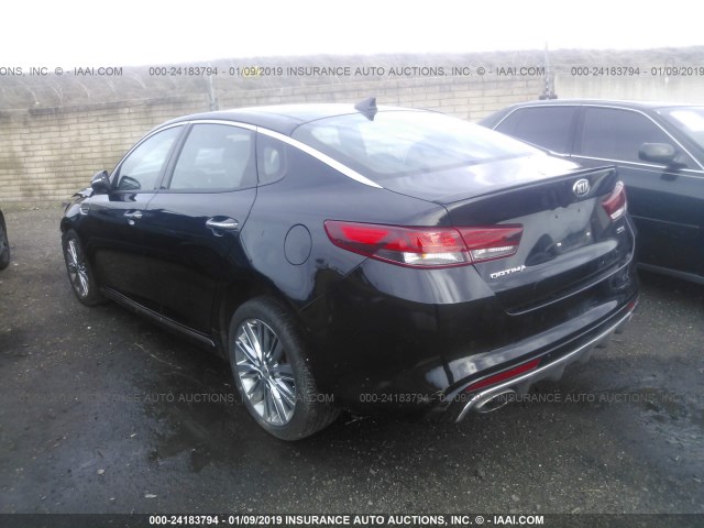 5XXGV4L25JG189281 - 2018 KIA OPTIMA SXL BLACK photo 3