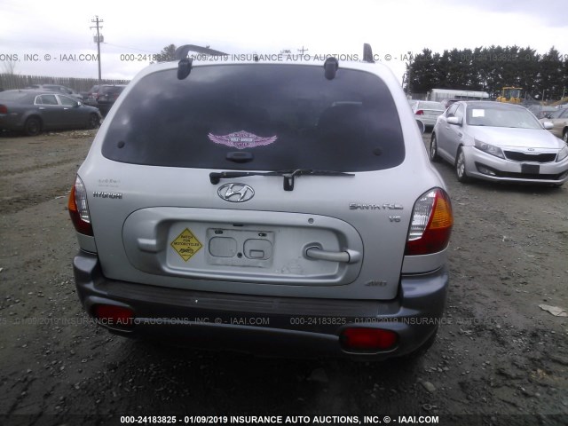 KM8SC73D02U291517 - 2002 HYUNDAI SANTA FE GLS/LX SILVER photo 6