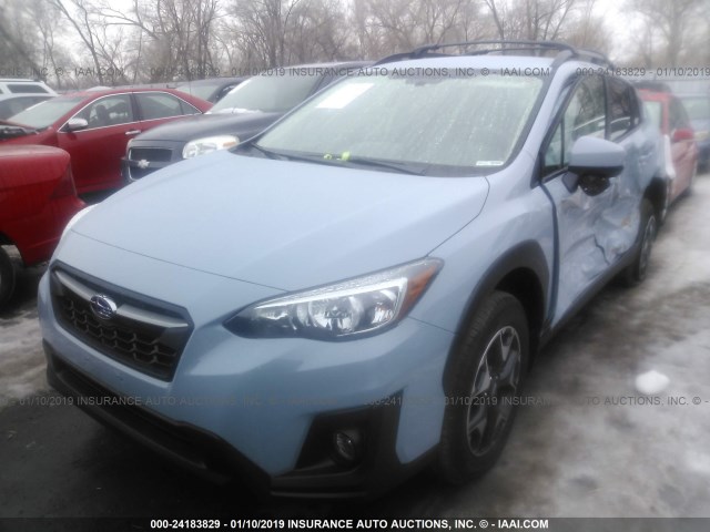 JF2GTAECXKH218127 - 2019 SUBARU CROSSTREK PREMIUM GRAY photo 2