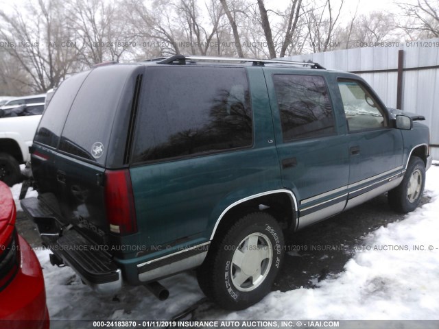 1GNEK13K1SJ459495 - 1995 CHEVROLET TAHOE K1500 GREEN photo 4