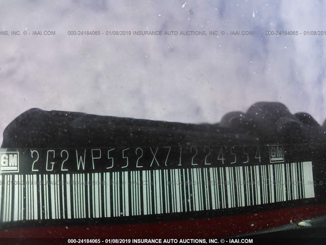 2G2WP552X71224554 - 2007 PONTIAC GRAND PRIX წითელი ფოტო 9