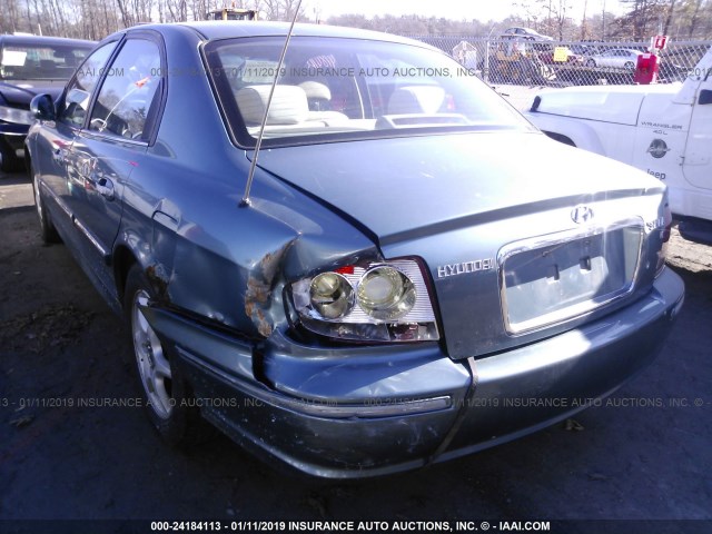 KMHWF35H85A145003 - 2005 HYUNDAI SONATA GLS/LX TEAL photo 6