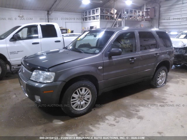 4M2CU57185DJ28476 - 2005 MERCURY MARINER GRAY photo 2