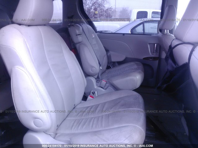 5TDYK3DC6CS246250 - 2012 TOYOTA SIENNA XLE/LIMITED SILVER photo 8