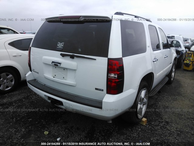 1GNFC130X8J152500 - 2008 CHEVROLET TAHOE C1500 WHITE photo 4