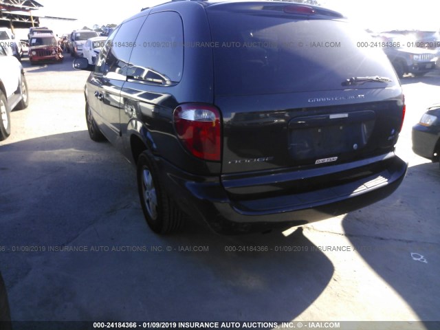 2D4GP44L97R297505 - 2007 DODGE GRAND CARAVAN SXT BLACK photo 3