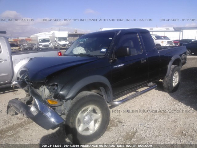 5TEWN72N33Z255758 - 2003 TOYOTA TACOMA XTRACAB BLACK photo 2