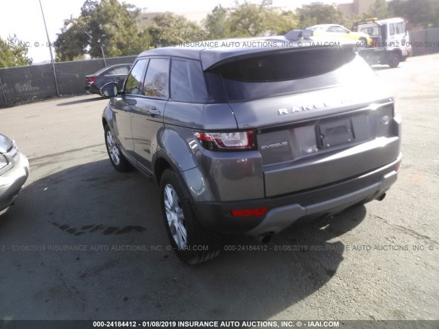 SALVP2BG6GH089598 - 2016 LAND ROVER RANGE ROVER EVOQUE SE GRAY photo 3