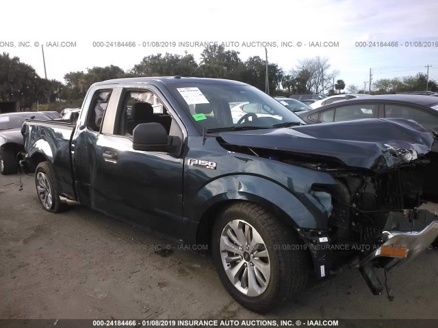 1FTFX1E50JFE39228 - 2018 FORD F150 SUPER CAB BLUE photo 1