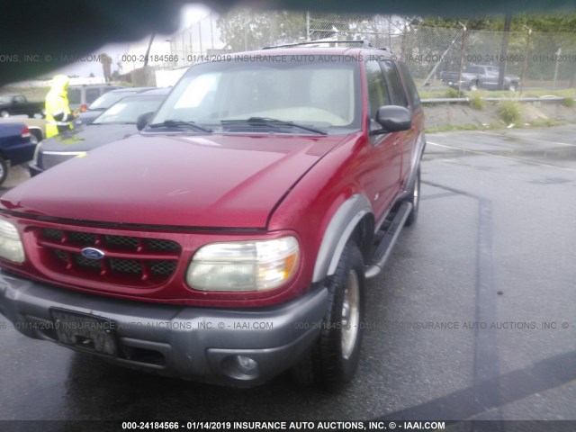 1FMDU73E21ZA15243 - 2001 FORD EXPLORER XLT RED photo 2