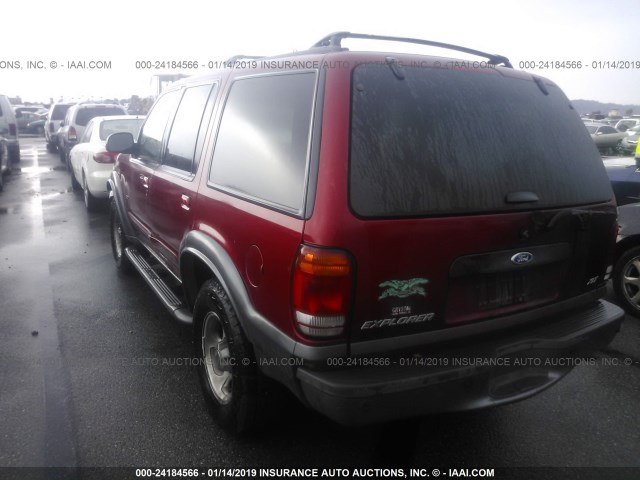 1FMDU73E21ZA15243 - 2001 FORD EXPLORER XLT RED photo 3