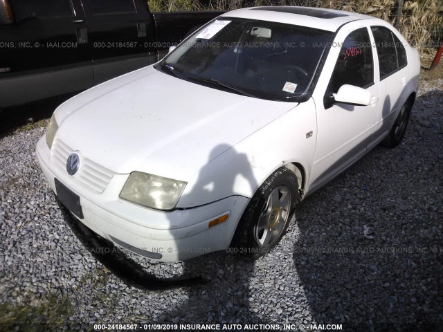 3VWSP69M62M007724 - 2002 VOLKSWAGEN JETTA GLS TDI WHITE photo 2