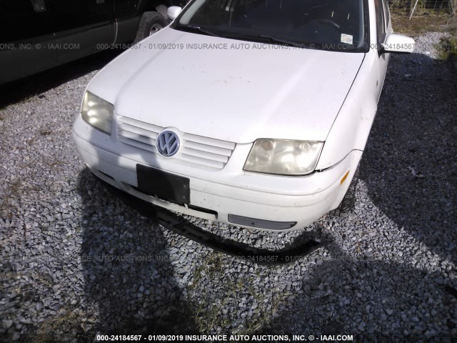 3VWSP69M62M007724 - 2002 VOLKSWAGEN JETTA GLS TDI WHITE photo 6