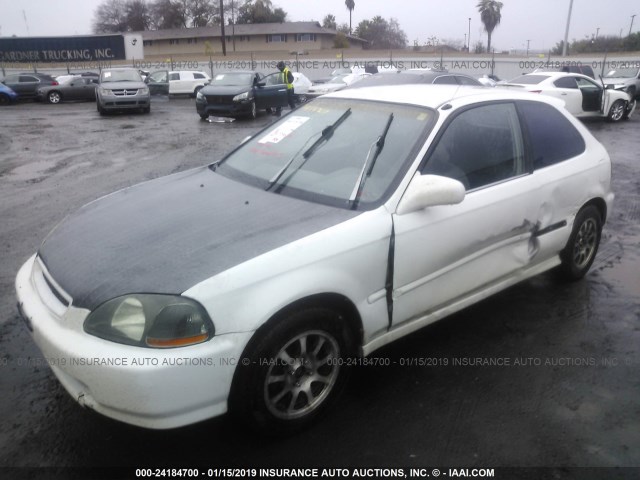 2HGEJ6346TH110749 - 1996 HONDA CIVIC DX WHITE photo 2