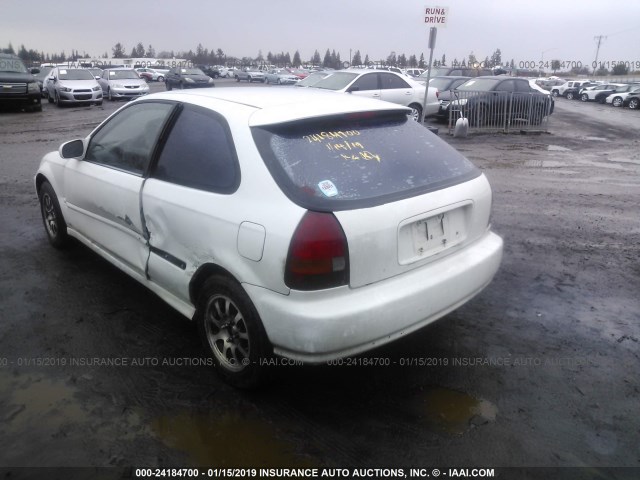 2HGEJ6346TH110749 - 1996 HONDA CIVIC DX WHITE photo 3