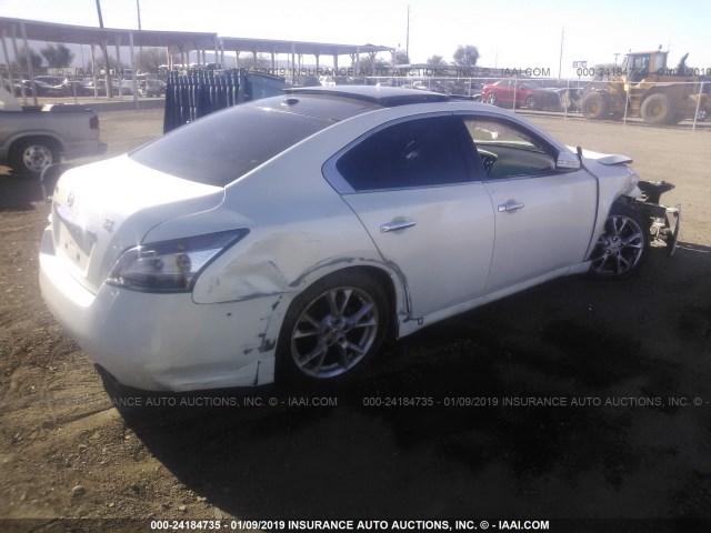 1N4AA5AP6EC907664 - 2014 NISSAN MAXIMA S/SV WHITE photo 4