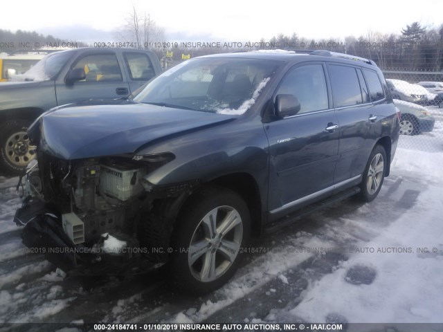 5TDDK3EH1CS115008 - 2012 TOYOTA HIGHLANDER LIMITED GRAY photo 2